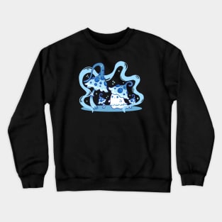 A Ghost in a blue mushroom hat Crewneck Sweatshirt